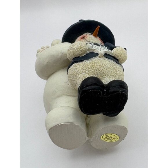 Vintage Polar Bears with Snowman Christmas Figurine Piggy Back Ride - Picture 4 of 8